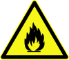 DIN 4844-2 Warnung for feuergefaehrlichen Stoffen D-W001.svg