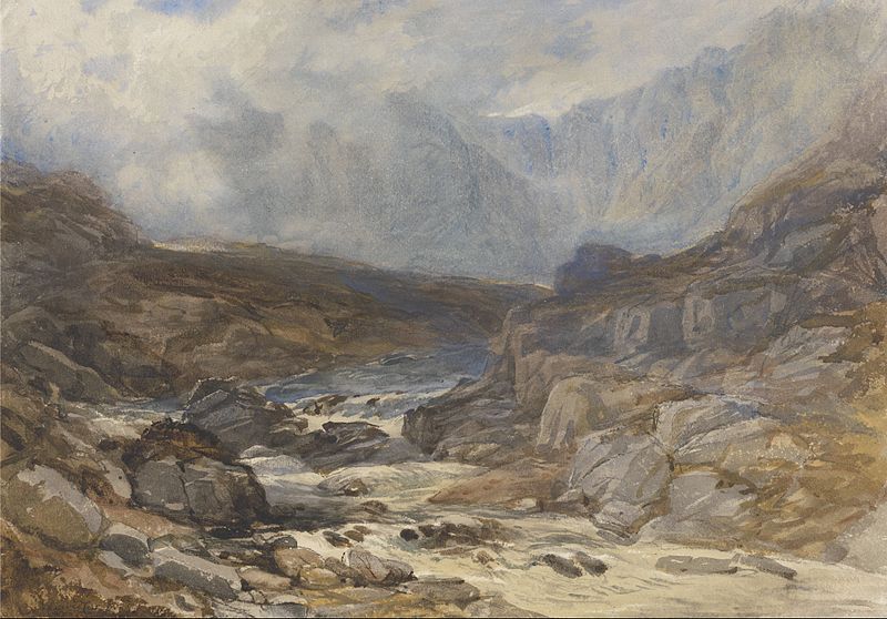 File:David Cox (II) - Welsh Mountain Stream (c.1850).jpg