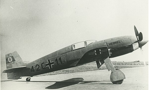 He 100 V8 prototype, 1938.