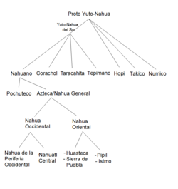 Árbol genealógico del náhuatl