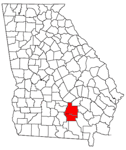 Location of the Douglas Micropolitan Statistical Area in Georgia Douglas Micropolitan Area.png