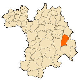 Localização da cidade dentro da província de Sétif