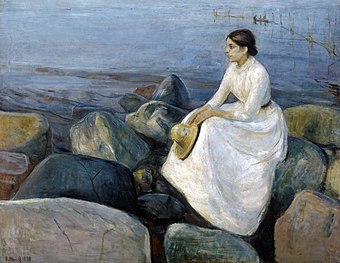 Edvard Munch - Summer night, Inger on the beach (1889).jpg