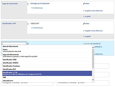 "property suggester" (of properties for statements)