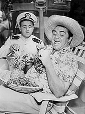 Conway and Ernest Borgnine in a photograph of McHale's Navy, 1962