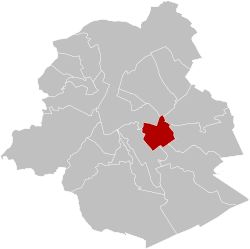 Položaj općine Etterbeek unutar Briselske regije