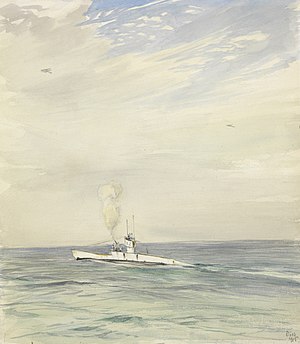 Firing at Aircraft. Hm Submarine L2 Art.IWMART1108.jpg