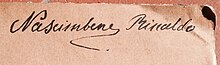 Signature autographe de Rinaldo Nascimbene