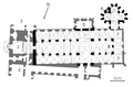 The floor plan of the church