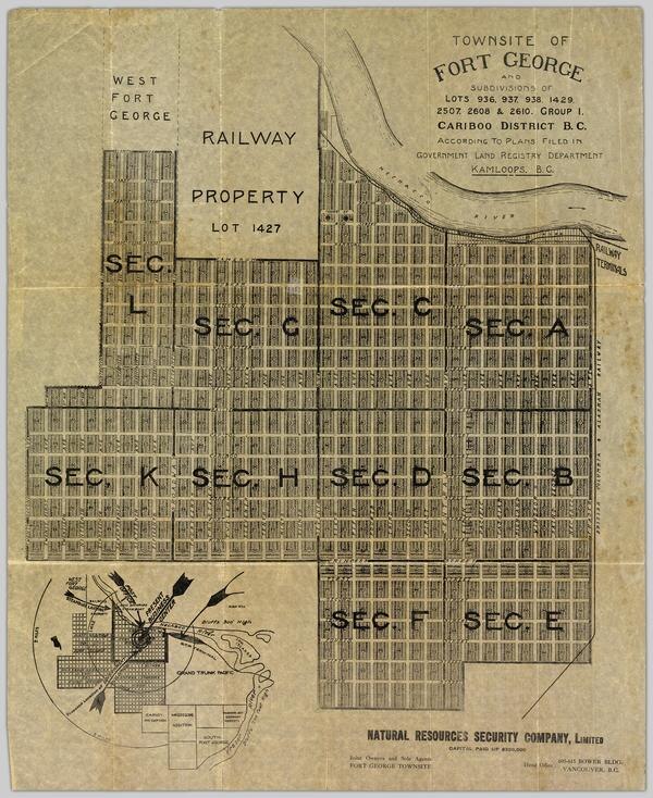 Plan of the Fort George townsite