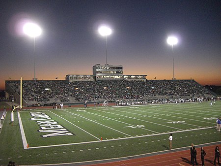 Fouts Field at night