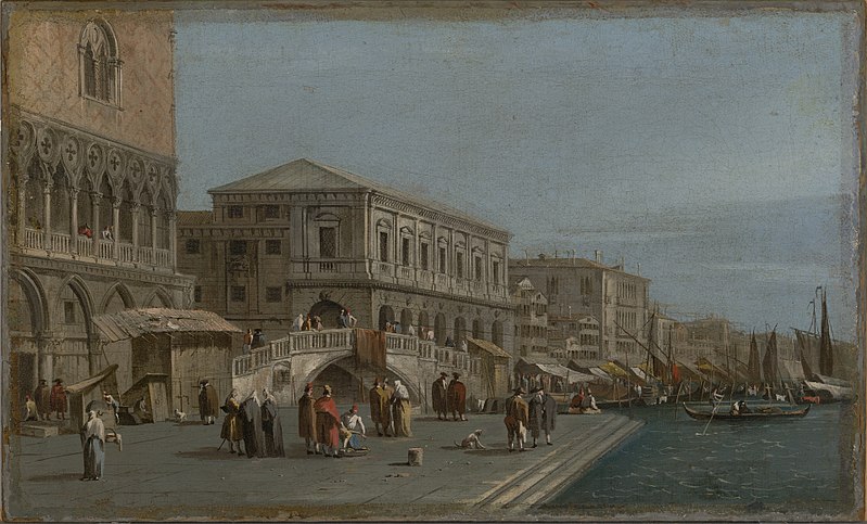 File:Francesco Guardi - A View of the Molo and the Riva degli Schiavone in Venice - 1973.87.3 - Yale University Art Gallery.jpg