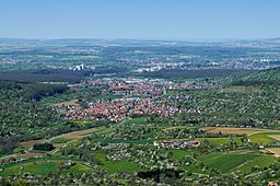 Frickenhausen as seen from the Hohenneuffen Castle.
