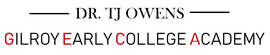 Gilroy Early College Academy, founded in conjunction with Gavilan College on its campus. GECA logo.png