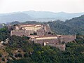 Panorama dal santuario della Guardia del Forte di Gavi, Piemonte, Italia