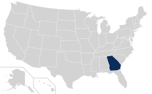 Georgia Collegiate Athletic Association map.svg