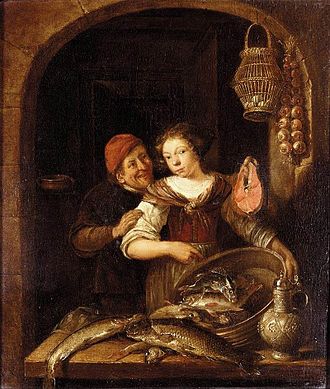The fish seller Gerrit van Battem - Domestic Scene - WGA01513.jpg