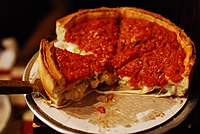 Chicago-style deep-dish pizza from the original Giordano's location