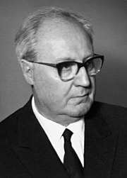 Party leader Giuseppe Saragat in 1964 Giuseppe Saragat (cropped).jpg