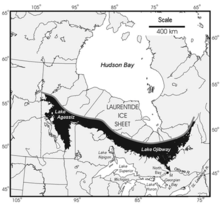 Glacial Lake Agassiz and Glacial Lake Ojibway, 7,900 BPE.png