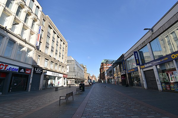 Argyle Street during coronavirus lockdown. 7 April 2020.