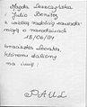 Announcement of Birth of Paul Benitez, daughter of Magdalena Leszyńska, 18 Jun 1994