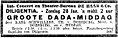 Advertentie Dada-matinee Den Haag, 28 januari 1923.
