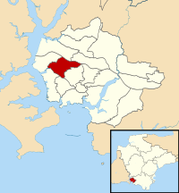 Location of Ham ward Ham ward in Plymouth 2003.svg