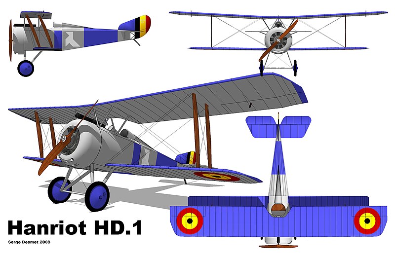 File:Hanriot HD-1 3 vues.jpg