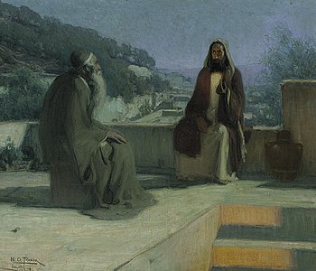 Nicodemo e Gesù (di Henry Ossawa Tanner, 1899)