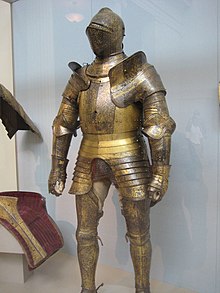 Gilded Greenwich harness of King Henry VIII Henry VIII's expensive armour.jpg