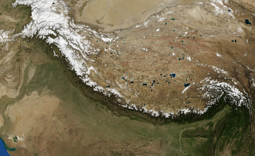 NASA Landsat-7 imagery of Himalayas