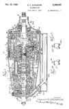 Hydrostatisk transmission med variabel pump och motor ihopbyggda "back-to- back" med steglös utväxling för fordon. USPTO patent nr. 2360025 från 1944. (exempelritning från patentdokumentation).