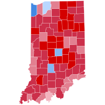 Resultater fra presidentvalget i Indiana 2004.svg