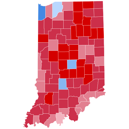 Indiana Presidential Election Results 2004.svg