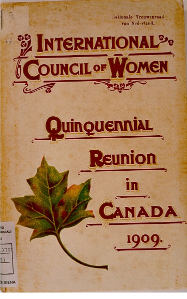 File:International Council of Women. Quinquennial Reunion in Canada 1909.tif