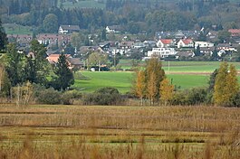 Irgenhausen gezien vanaf Auslikon (april 2010)