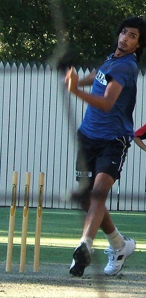 Sharma bowling in the nets in 2008