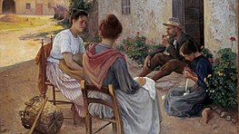 Sagostund (1900) och Italiensk familj (1900).