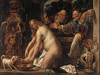 Susanna and the Elders label QS:Len,"Susanna and the Elders" 1653, National Gallery of Denmark