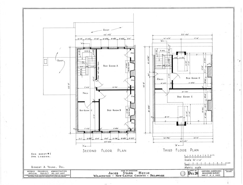 File:Jacob Starr House, 1310 North King Street, Wilmington, New Castle County, DE HABS DEL,2-WILM,14- (sheet 2 of 6).tif