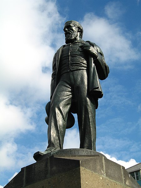 Statue of FitzGerald, Cashel St, Christchurch