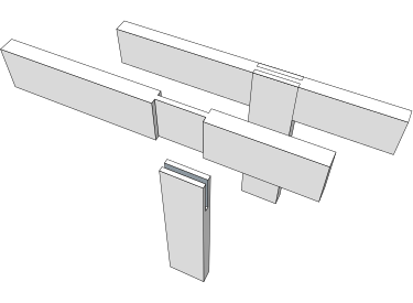 T-bridle joint Joinery-T-BriddleJoint.svg