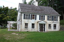 The Josiah Woodhull house, built in 1720, is the oldest house in the Shoreham area and was undergoing renovation in 2014 Josiah Woodhull House.JPG