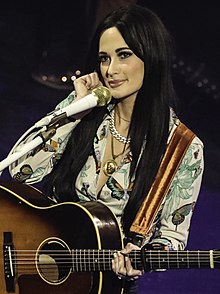 Musgraves performing in 2019 Kacey Musgraves - Palace Theatre St. Paul (46248441824) (cropped).jpg