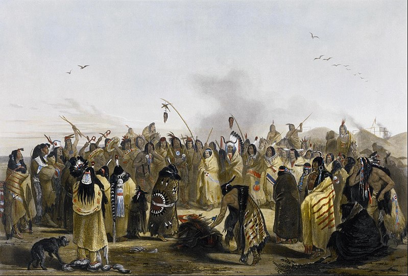 File:Karl Bodmer - Scalp Dance of the Minitarres - Google Art Project.jpg