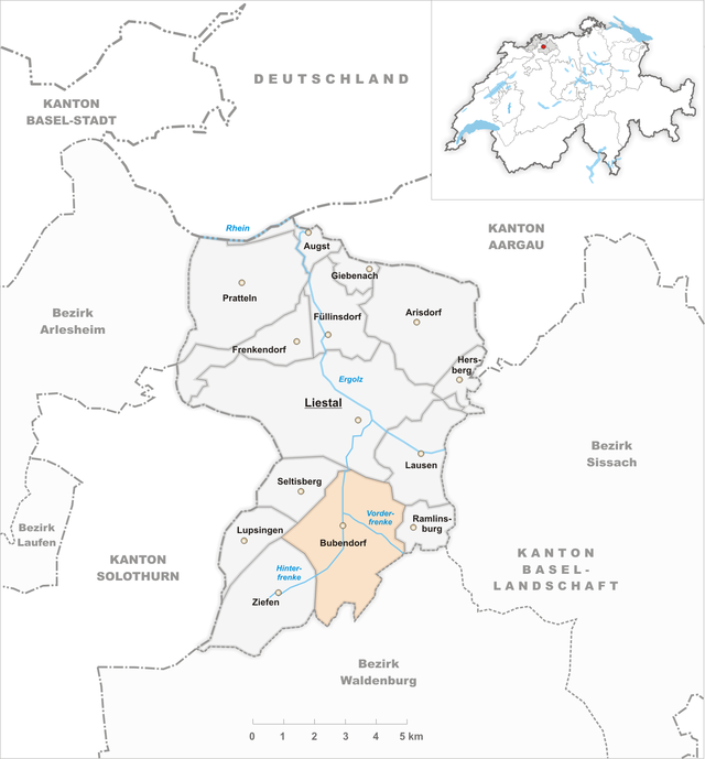 Bubendorf - Localizazion