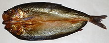 A kipper or split smoked herring Kipper.JPG