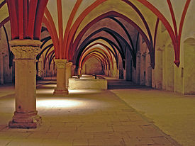 A szerzetesek hálóterme az ebersbachi kolostorban