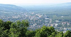 Pohled na Klosterneuburg